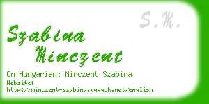 szabina minczent business card